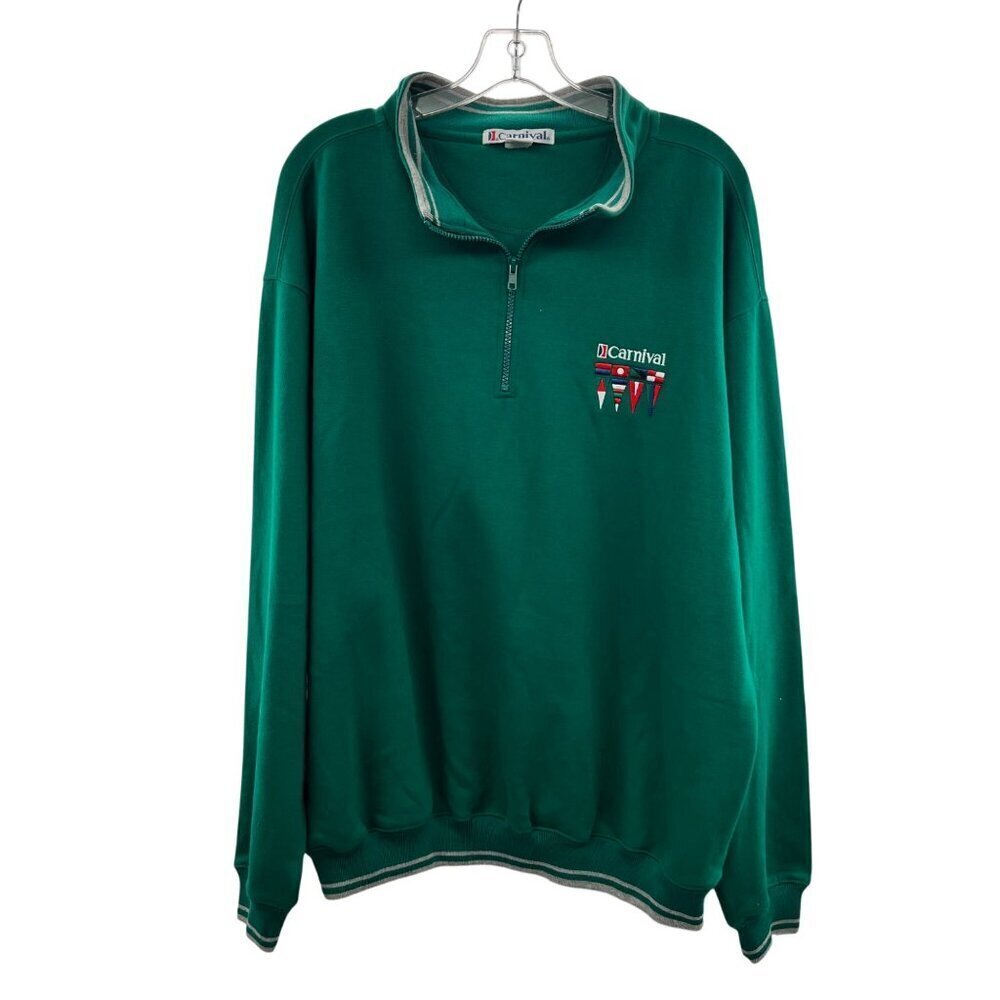 Carnival Cruise Women's 1/4 Zip Pullover Top Long Sleeve Multicolor Size L/XL